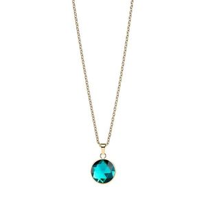 Bering Slušivý pozlacený náhrdelník s tyrkysovým krystalem Artic Symphony 436-256-450 obraz