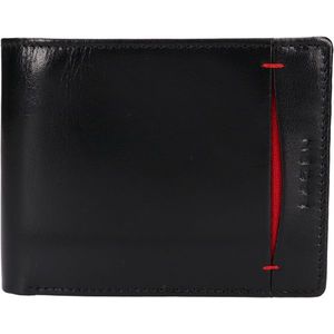 Lagen Pánská kožená peněženka 50749 BLACK/RED obraz