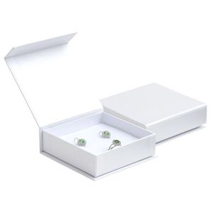 JK Box Bílá dárková krabička na soupravu šperků VG-5/AW obraz