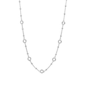 Rosato Módní stříbrný náhrdelník s kroužky na přívěsky Storie RZC010 obraz