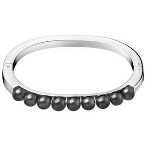 Calvin Klein Pevný ocelový náramek s černými perličkami Circling KJAKMD04010 5, 4 x 4, 3 cm - XS obraz