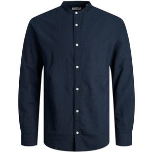 Jack&Jones Pánská košile JJELINEN Slim Fit 12248581 Navy Blazer L obraz