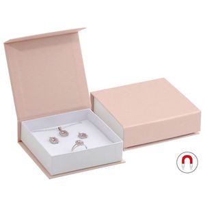 JK Box Pudrově růžová dárková krabička na soupravu šperků VG-5/A5/A1 obraz