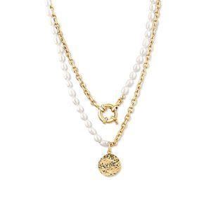 JwL Luxury Pearls Stylový pozlacený náhrdelník s pravými říčními perlami JL0798 obraz