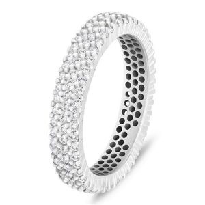 Brilio Silver Blyštivý stříbrný prsten s čirými zirkony RI117W 50 mm obraz