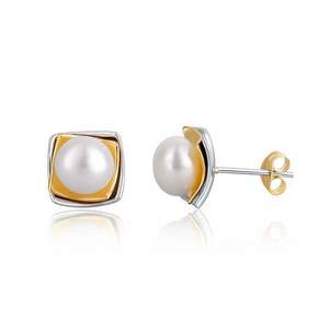 JwL Luxury Pearls Bicolor stříbrné náušnice s pravou perlou JL0622 obraz