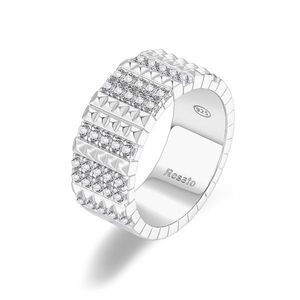 Rosato Blyštivý stříbrný prsten se zirkony Cubica RZCU57 58 mm obraz