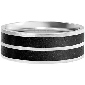 Gravelli Betonový prsten Fusion Double line ocelová/antracitová GJRWSSA112 50 mm obraz