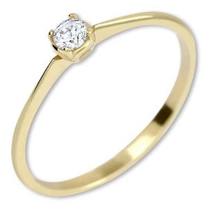 Brilio Zásnubní prsten ze žlutého zlata s krystalem 226 001 01036 58 mm obraz