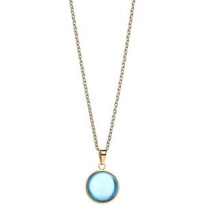 Bering Slušivý pozlacený náhrdelník s modrým krystalem Artic Symphony 430-28-450 obraz