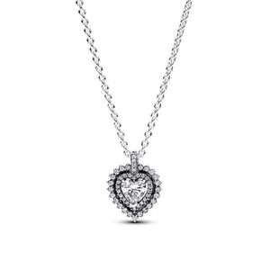 Pandora Stříbrný náhrdelník s třpytivým srdíčkem Timeless 393099C01-45 obraz