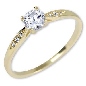 Brilio Zlatý zásnubní prsten s krystaly 229 001 00809 59 mm obraz