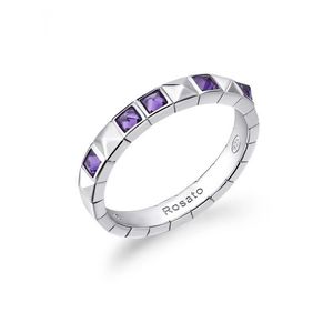 Rosato Hravý stříbrný prsten se zirkony Cubica RZCU92 58 mm obraz