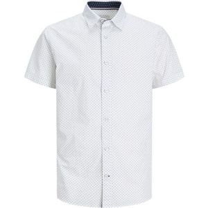 Jack&Jones PLUS Pánská košile JJPLAIN Slim Fit 12254851 White 3XL obraz
