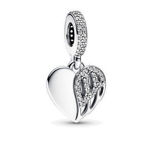 Pandora Něžný stříbrný přívěsek Srdce s andělským křídlem Moments 792646C01 obraz