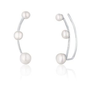 JwL Luxury Pearls Podélné stříbrné náušnice s říčními perlami JL0794 obraz