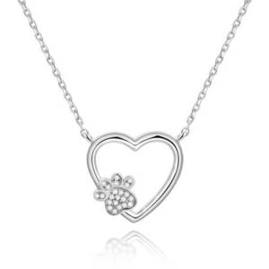 Beneto Stříbrný náhrdelník Láska k mazlíčkovi AGS702 47 cm obraz