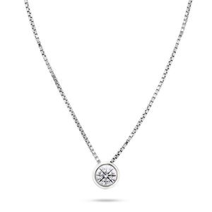 Brilio Silver Nadčasový stříbrný náhrdelník se zirkonem NCL75W obraz