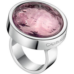 Calvin Klein Mosazný prsten s fialovým broušeným sklem Charisma KJANVR02010 57 mm obraz