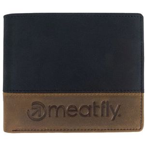 Meatfly Pánská kožená peněženka Eddie Premium Black/Oak obraz