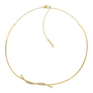 Calvin Klein Slušivý pozlacený náhrdelník s krystaly Crystallized Weave 35000511 obraz