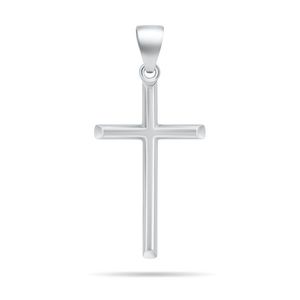 Brilio Silver Nadčasový stříbrný přívěsek křížek PT41W obraz
