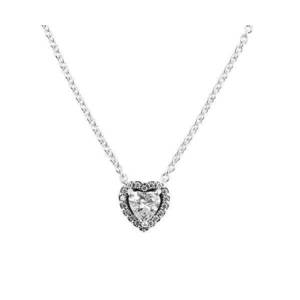 Pandora Stříbrný náhrdelník s třpytivým srdíčkem Timeless 398425C01-45 obraz