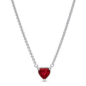 Pandora Slušivý stříbrný náhrdelník Třpytivé srdce Timeless 392542C01-45 obraz
