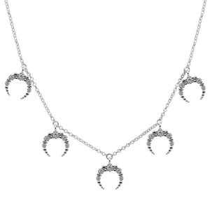 Brilio Silver Moderní stříbrný náhrdelník s půlměsíci NCL12W obraz