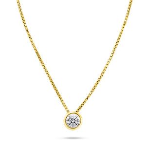 Brilio Silver Nadčasový pozlacený náhrdelník se zirkonem NCL75Y obraz