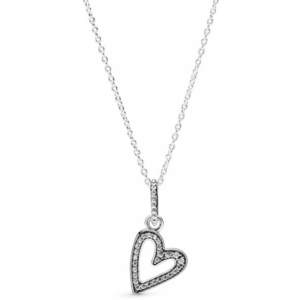 Pandora Stříbrný náhrdelník s třpytivým srdcem 398688C01-50 obraz