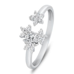 Brilio Silver Překrásný stříbrný otevřený prsten se zirkony RI072W obraz