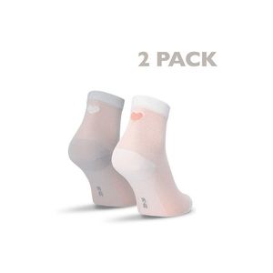 Šedo-bílé ponožky 99661 - dvojbalení obraz