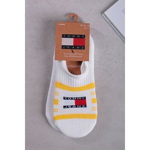 Žluto-bílé kotníkové ponožky TJ Footie Tommy Stripe - dvojbalení obraz