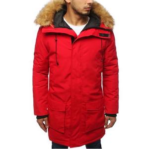 Pánská bunda parka zimní červená obraz