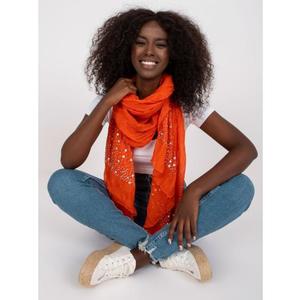 Dámský šátek s ozdobnou aplikací ANGELL tmavě oranžový obraz