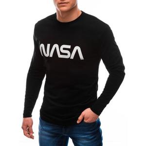 Pánské tričko s potiskem a dlouhým rukávem EMY černé obraz