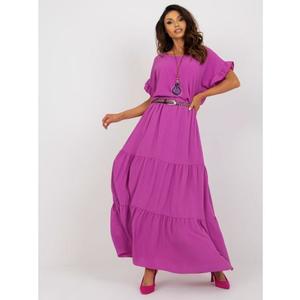 Dámská sukně s volánem VENDELINA fialová obraz