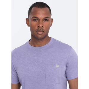 Pánské pletené tričko s kapsou V1 S1621 fialové obraz