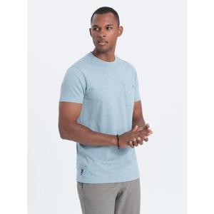 Pánské pletené tričko s kapsičkou V4 S1621 modré obraz