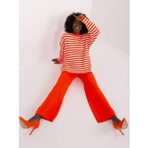 Dámská souprava s širokými kalhotami IKAS oranžová a ecru obraz