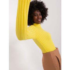 Pánský svetr s rolákem žlutá obraz