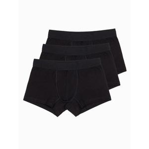 Pánské bavlněné boxerky s logem 3-pack V1 OM-UNBO-0105 černé obraz