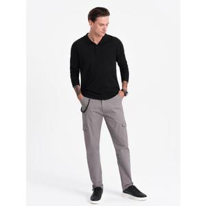Pánské kalhoty s kapsami V4 OM-PACG-0189 šedé obraz
