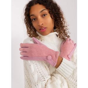 Dámské rukavice s knoflíkem CARA světle růžové obraz