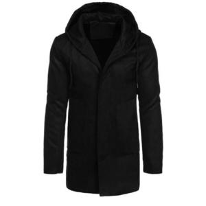 Pánský kabát jednořadový zimní KOTAS černý obraz