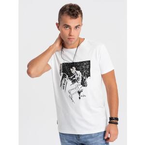 Pánské bavlněné tričko V1 OM-TSPT-0159 bílé obraz