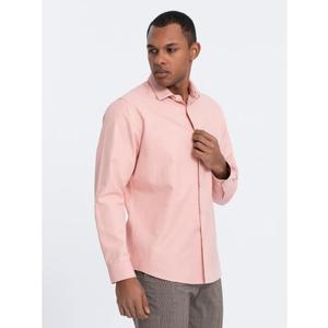 Pánská košile REGULAR FIT s kapsou V5 OM-SHCS-0148 růžová obraz