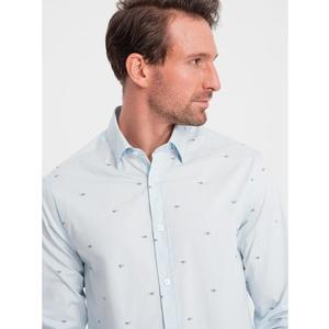 Pánská bavlněná košile SLIM FIT modrá obraz