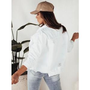 Dámská džínová bunda oversize MOLI bílá obraz